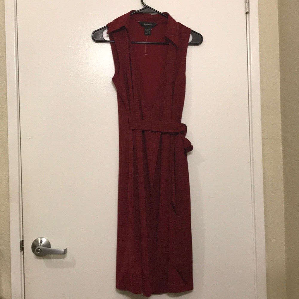 Express Geometric Wrap Dress